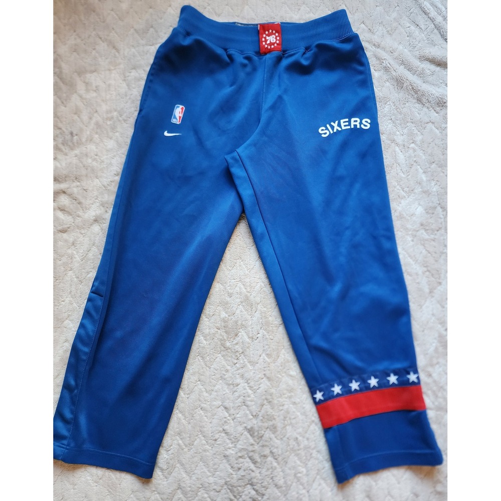 Vintage Nike Team Sports Philadelphia 76ers NBA Track Pants Blue Men Medium - Picture 2 of 9